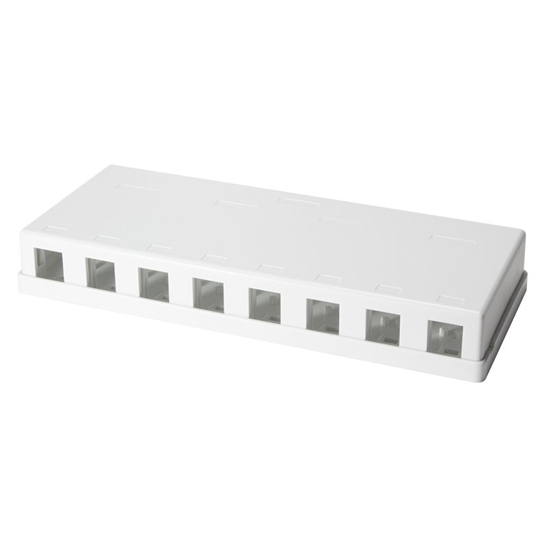 LogiLink Professional surface-mount housing, 4 keystone ports, white
