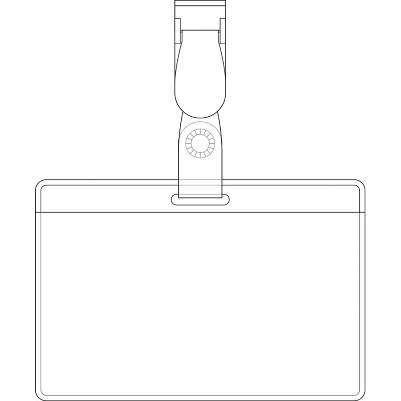 pavo porte-nom avec clip, 60 × 90 mm, transparent, 50 pièces