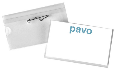 pavo naamplaatjes met golfspeld, transparant, 40×60 mm, 50 stuks
