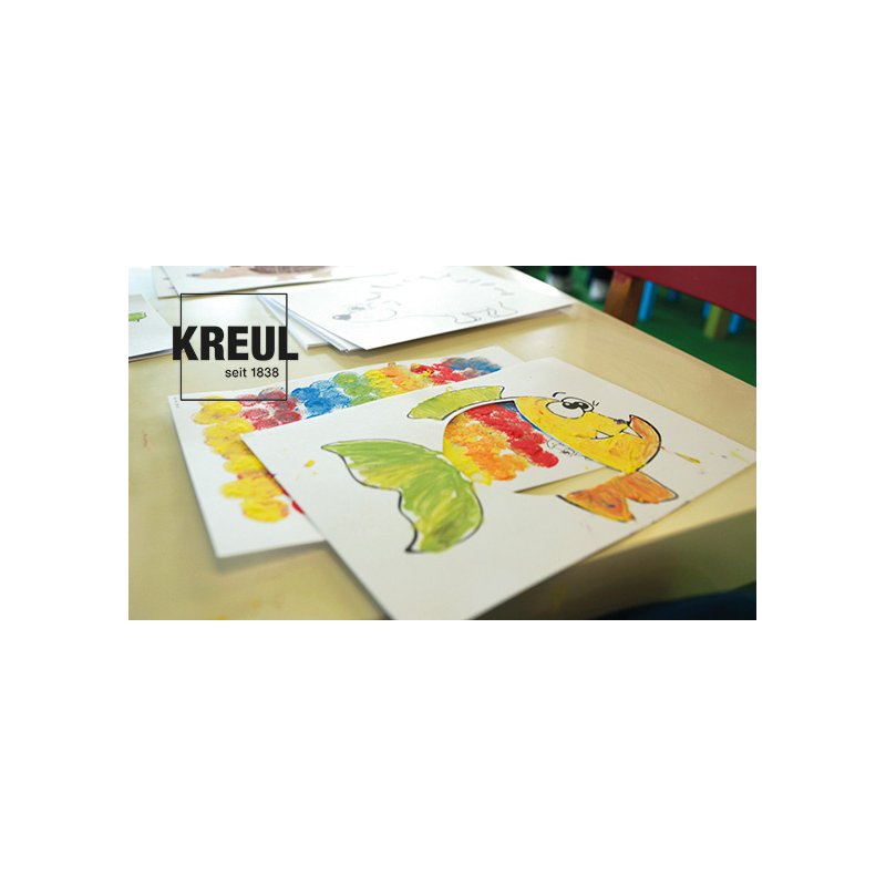KREUL Mucki finger paint set, 5 × 50 ml, white/yellow/red/blue/black
