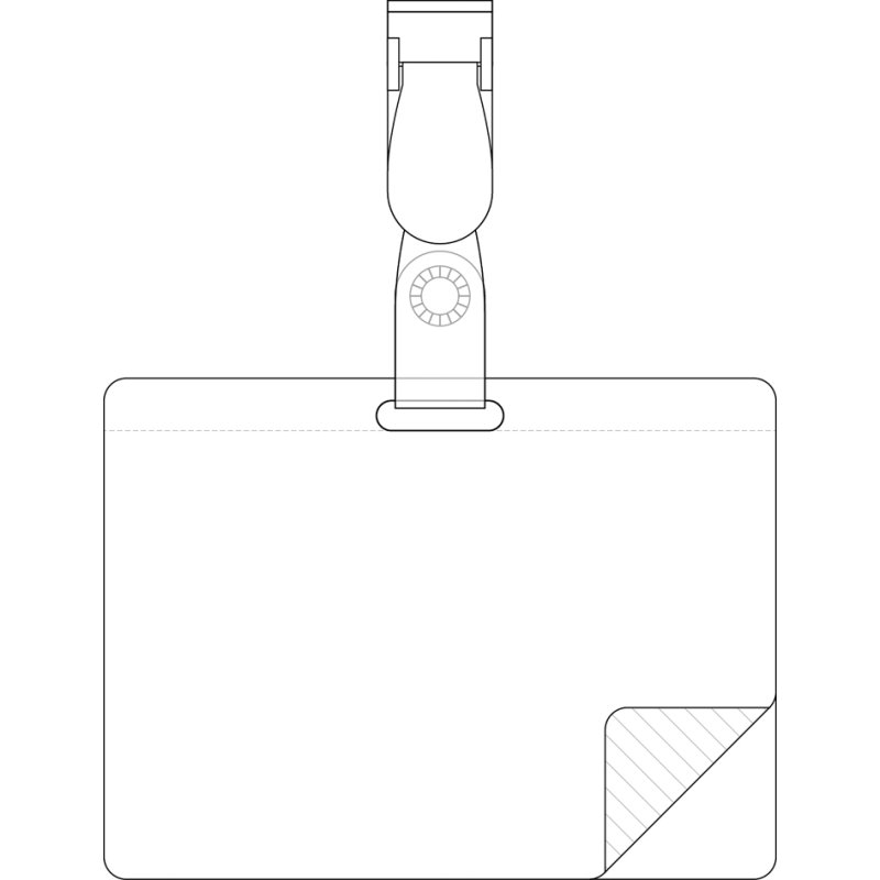 pavo porte-étiquettes avec clip, 54 × 90 mm, transparent, 25 pièces