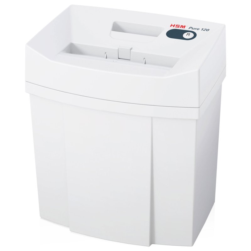 HSM PURE 120 papiervernietiger, partikelsnit 4×25 mm, 20L opvangbak