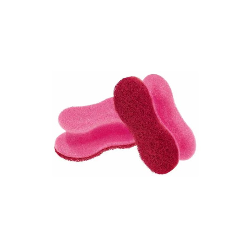 Scotch Brite universele schoonmaakspons delicate oppervlakken, roze, 2 stuks