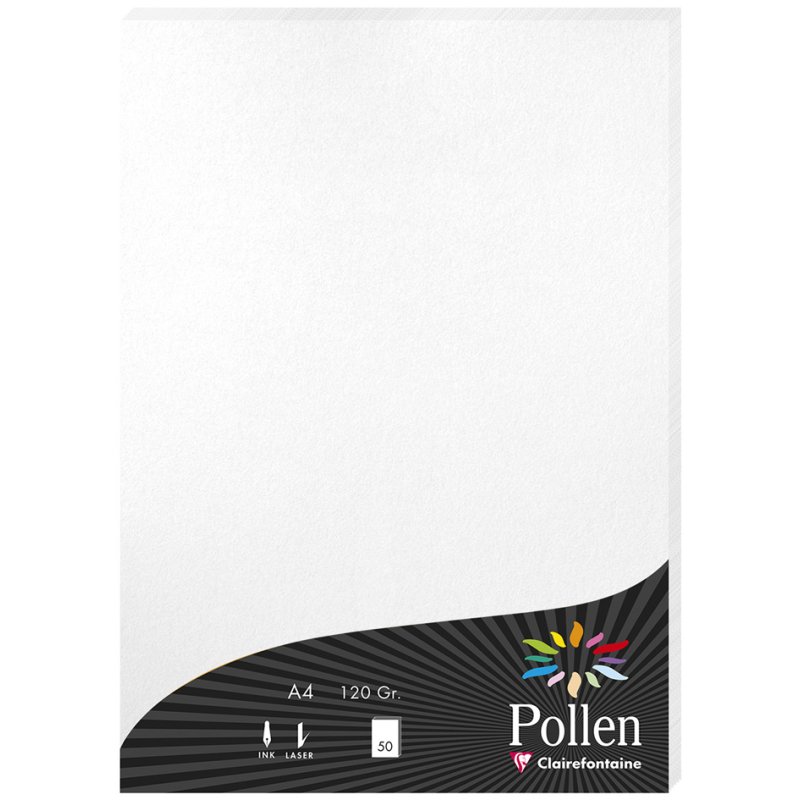 Pollen by Clairefontaine papier teinté A4, lilas, 120 g/m², 50 feuilles