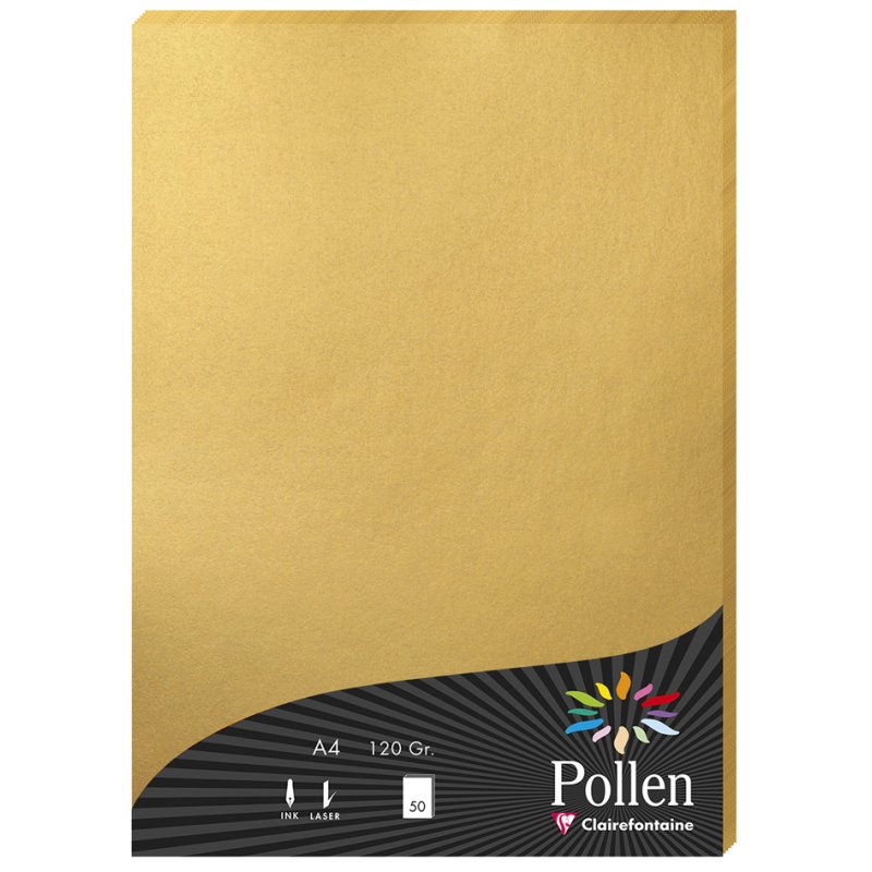 Pollen by Clairefontaine papier teinté A4, lilas, 120 g/m², 50 feuilles