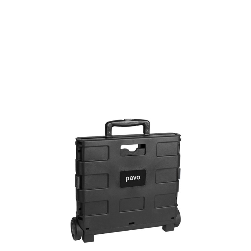 Pavo chariot de transport pliable avec bac pliable, capacité de charge 20 kg, poignée télescopique