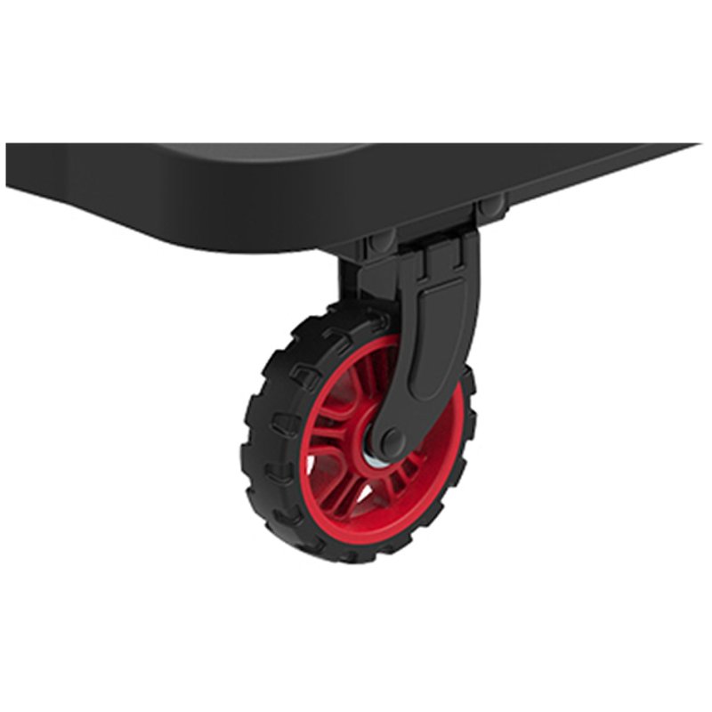 pavo chariot de transport plateforme plastique, pliable, charge utile 137 kg, noir/argent