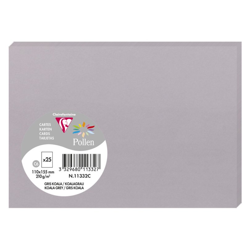 Pollen by Clairefontaine cartes C6, rouge cerise, 110×155 mm, 25 pièces