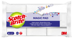 Scotch Brite Magic S vuilgum, wit, 6 stuks