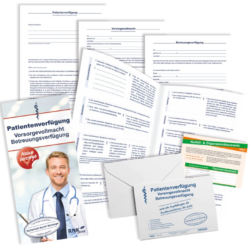 RNK Verlag formulierenset patiëntenbeschikking 2895, wit, 220×162 mm, 10 stuks