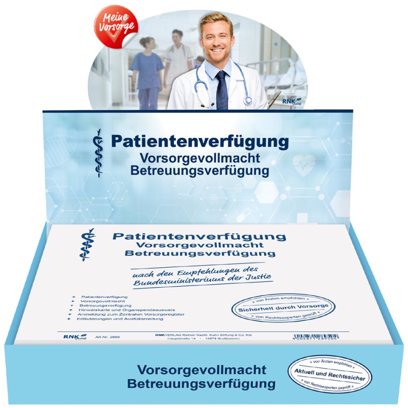 RNK Verlag ensemble de formulaires directives anticipées 2895, blanc, 220×162 mm, 10 pièces