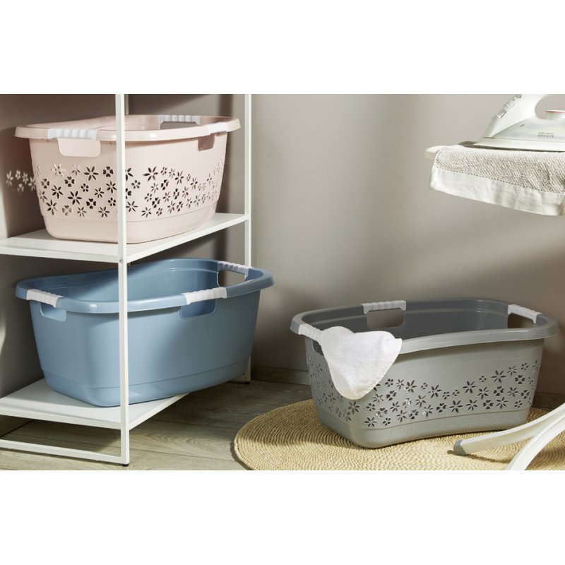 keeeper panier à linge Lasse, ergonomique, bleu nordique, 50 litres