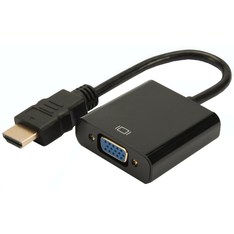 DIGITUS Convertisseur HDMI vers VGA, noir, 1080p, sortie audio