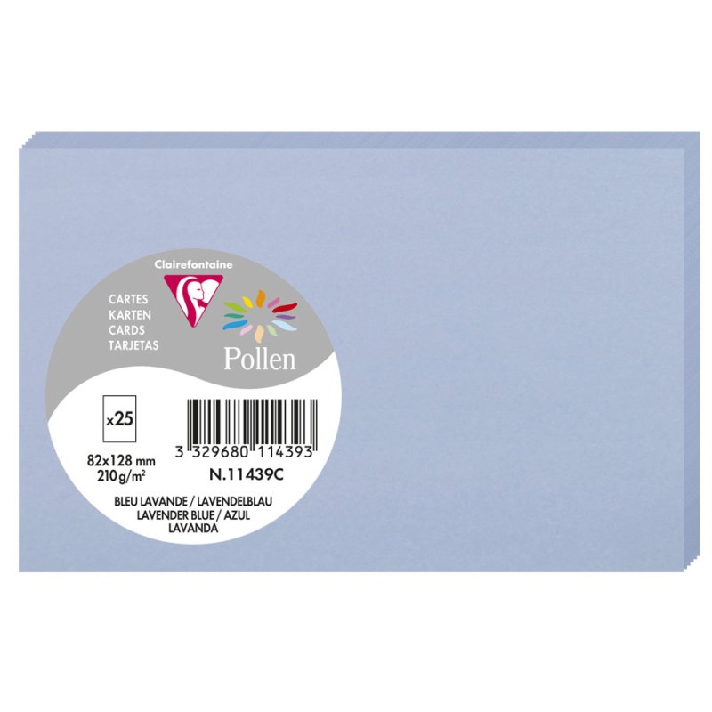 Pollen by Clairefontaine cartes postales, rose bonbon, 82×128 mm, 25 pièces