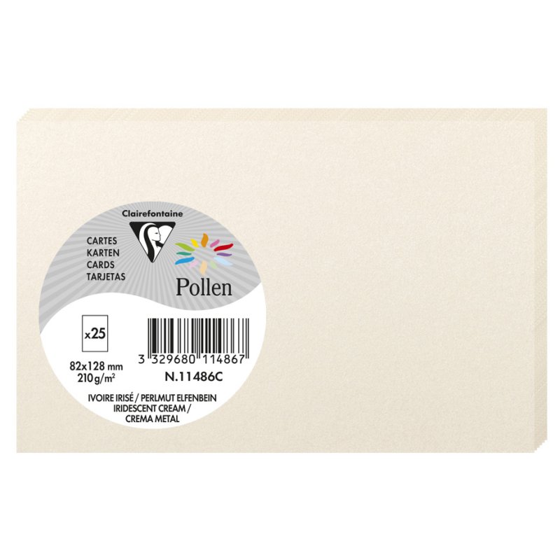 Pollen by Clairefontaine cartes postales, rose bonbon, 82×128 mm, 25 pièces