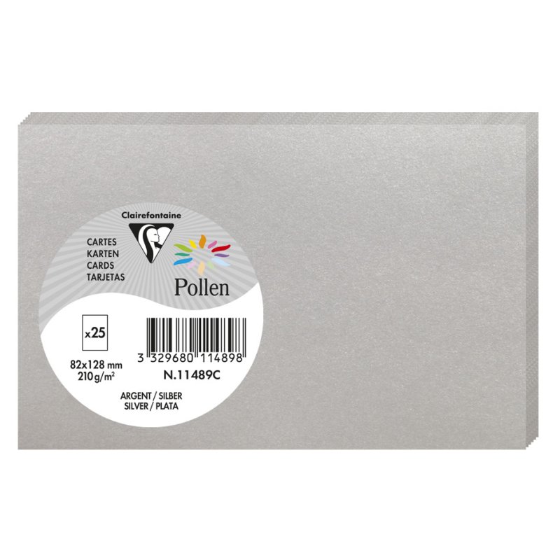 Pollen by Clairefontaine cartes postales, rose bonbon, 82×128 mm, 25 pièces