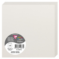 Pollen by Clairefontaine dubbele kaarten parelmoer, elfenbein, 135×135 mm, 25 stuks