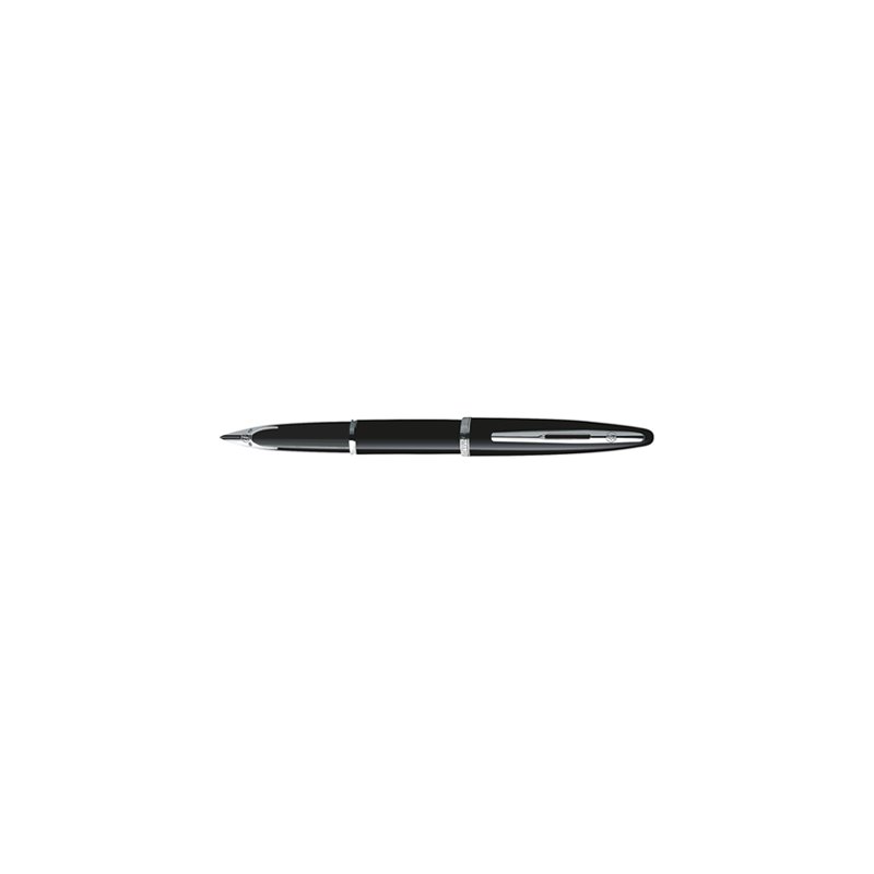 WATERMAN Carène vulpen, zwart gelakt, punt M, 18 kt gouden pen