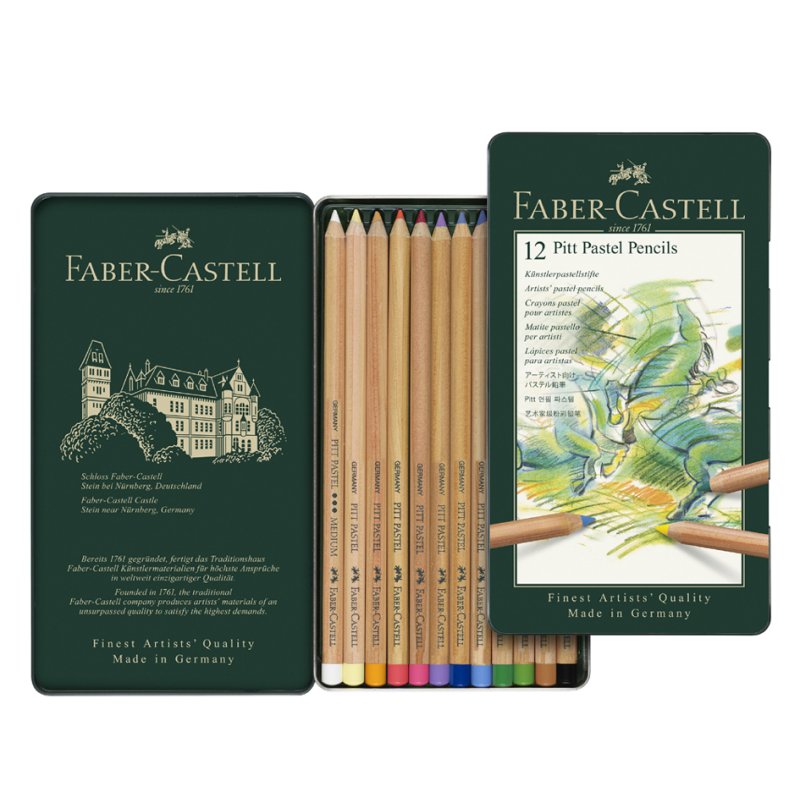 Faber-Castell crayons de couleur PITT Pastel, 36 pièces, étui métallique