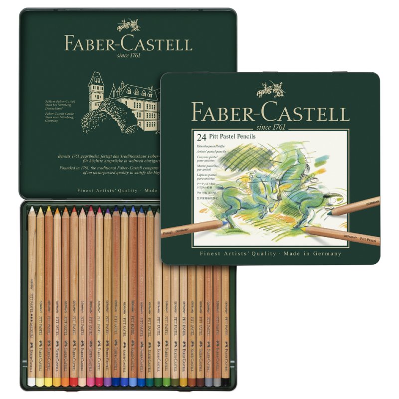 Faber-Castell crayons de couleur PITT Pastel, 36 pièces, étui métallique
