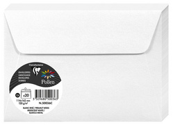Pollen by Clairefontaine enveloppen C6, parelmoer ivoor, 120 g/m², 20 stuks