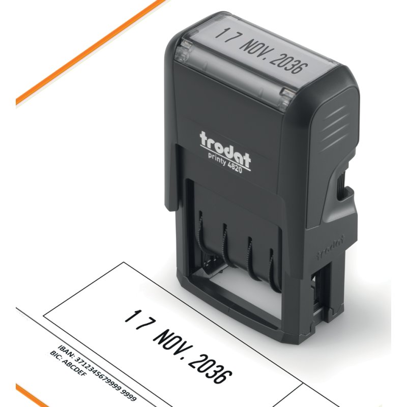 Trodat Printy Dater 4820 datumstempel, automatisch, zwart, 4×25 mm
