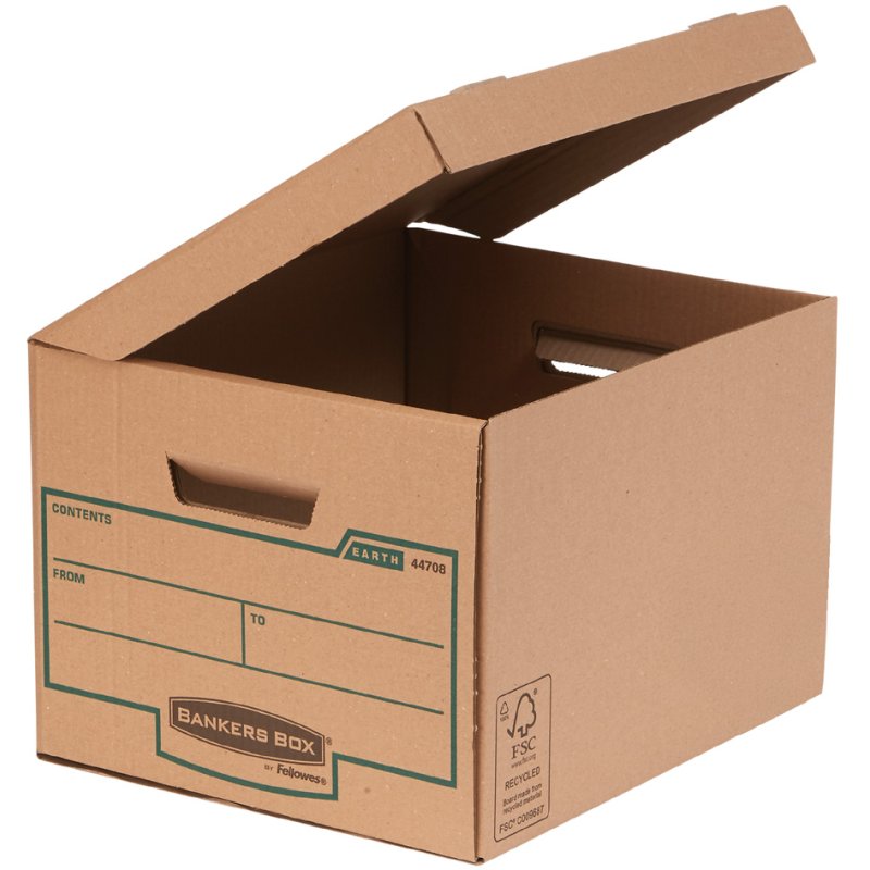 Fellowes boîtes d'archivage EARTH Cube, carton recyclé, marron, 10 pièces