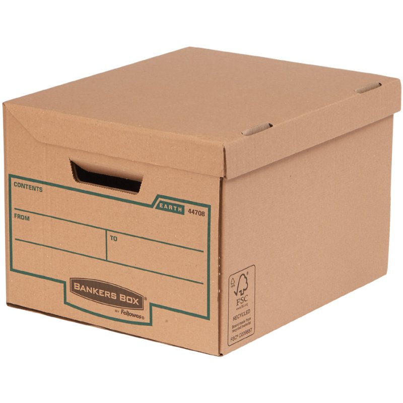 Fellowes boîtes d'archivage EARTH Cube, carton recyclé, marron, 10 pièces