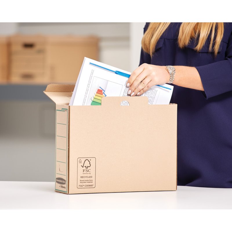 Fellowes boîte d'archivage EARTH, 100% carton recyclé, A4, 20 pièces