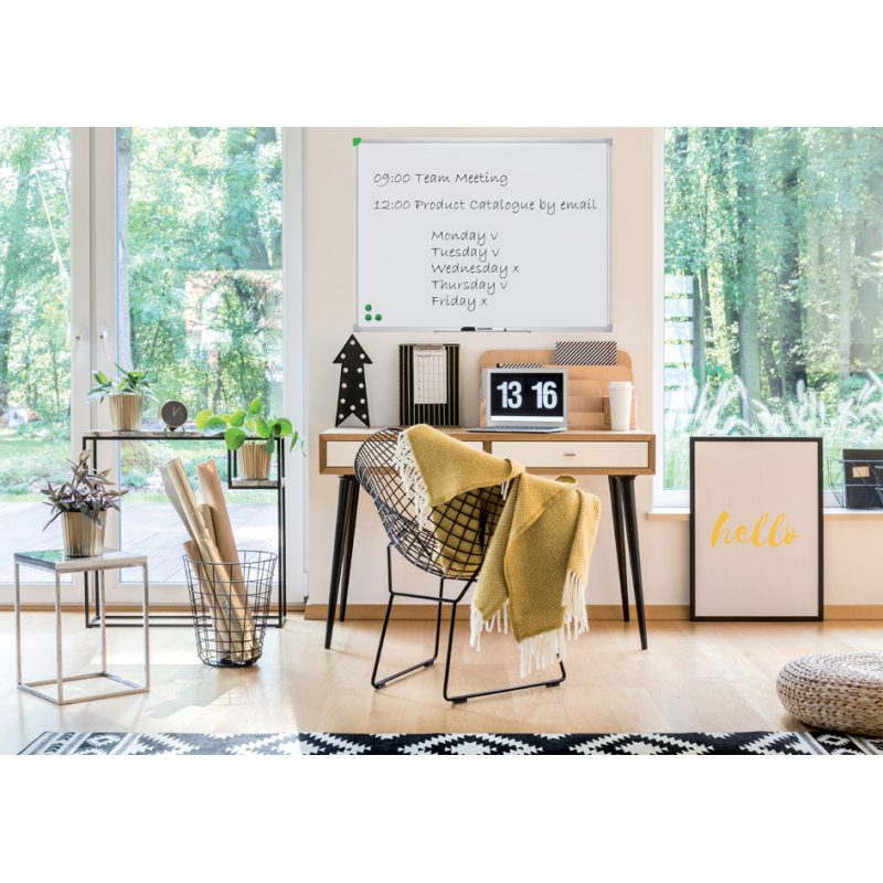 FRANKEN tableau blanc U-Act, magnétique, 1200×800 mm, blanc