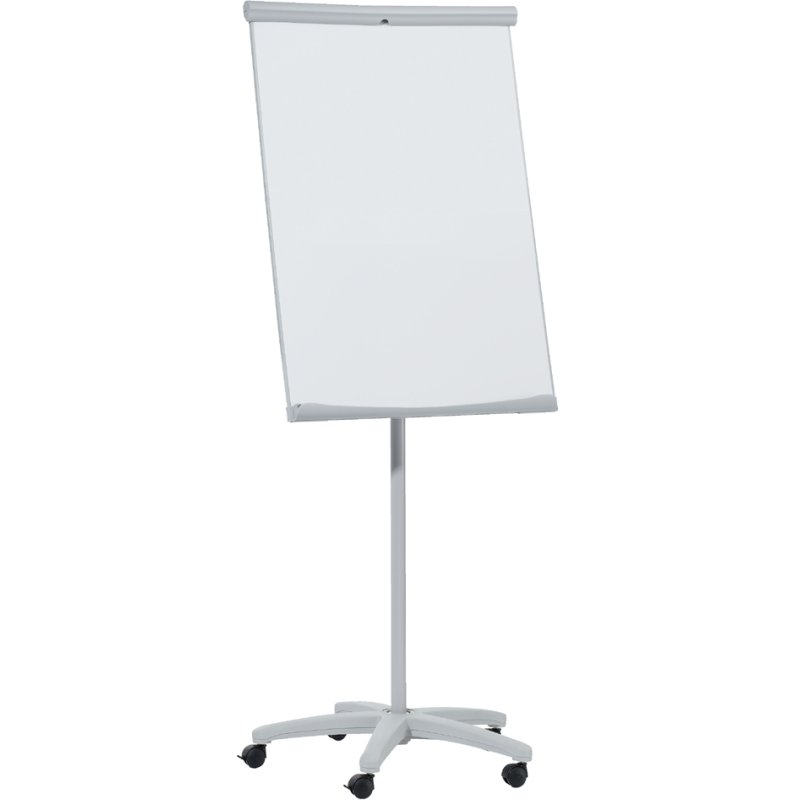 FRANKEN flipchart U-Act mobiel, magneetbord, 5 wielen, lichtgrijs