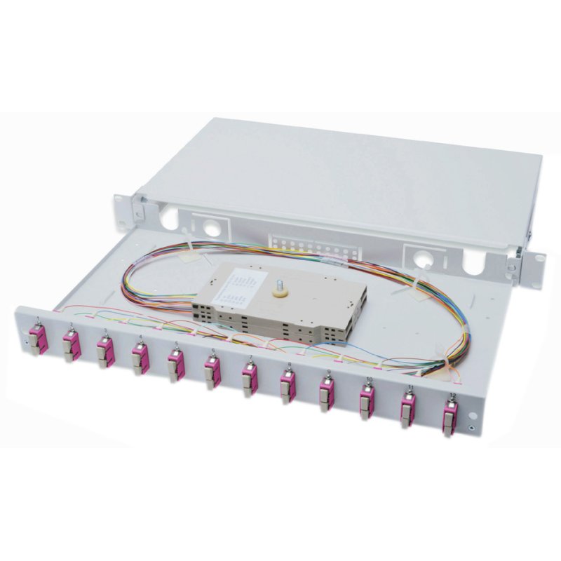 DIGITUS fibre optic cabinet OM4, fully pre-assembled with SC couplings