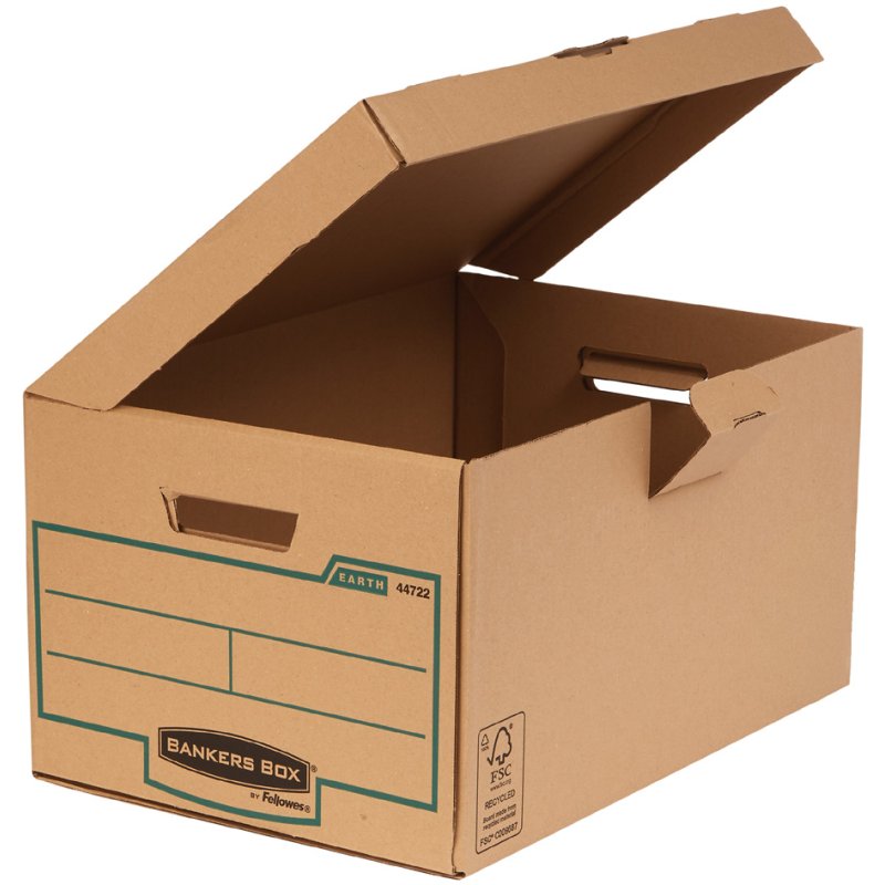 Fellowes boîte d'archivage EARTH Max, marron, 100% carton recyclé, 10 pièces
