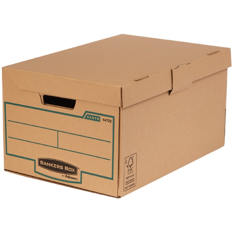 Fellowes boîte d'archivage EARTH Max, marron, 100% carton recyclé, 10 pièces