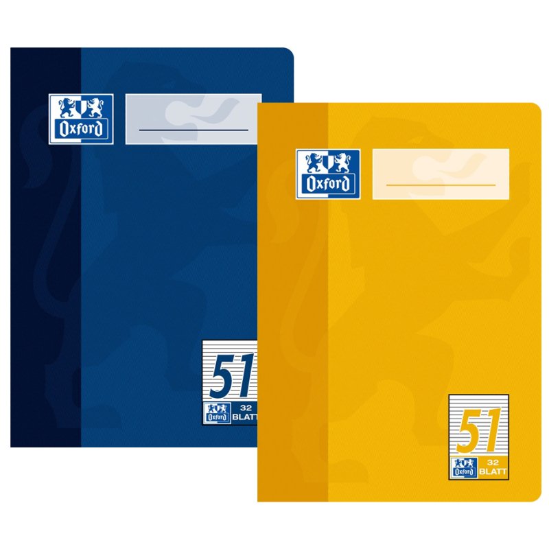 Oxford cahier A6, quadrillé, 90g, 32 feuilles