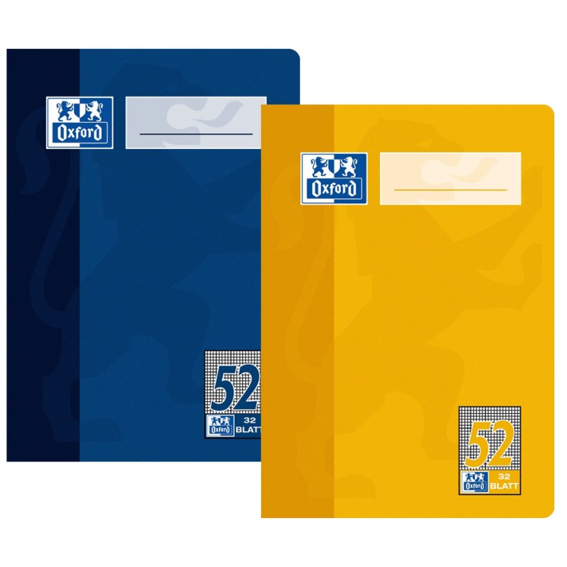 Oxford cahier A6, quadrillé, 90g, 32 feuilles