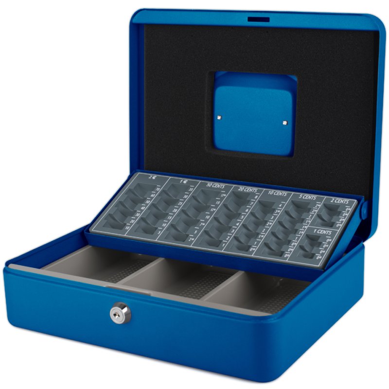 Pavo boîte à monnaie avec tiroir pour pièces, gris foncé, 300×238×90 mm