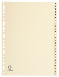EXACOMPTA tabbladen A-Z, A4, 26-delig, karton