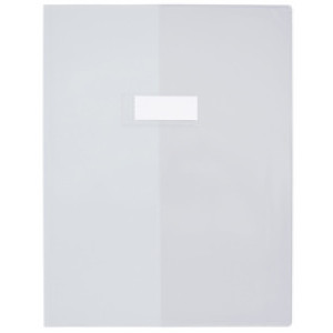 Oxford schriftomslag A4, transparant, 0,20 mm, met beschriftingsveld