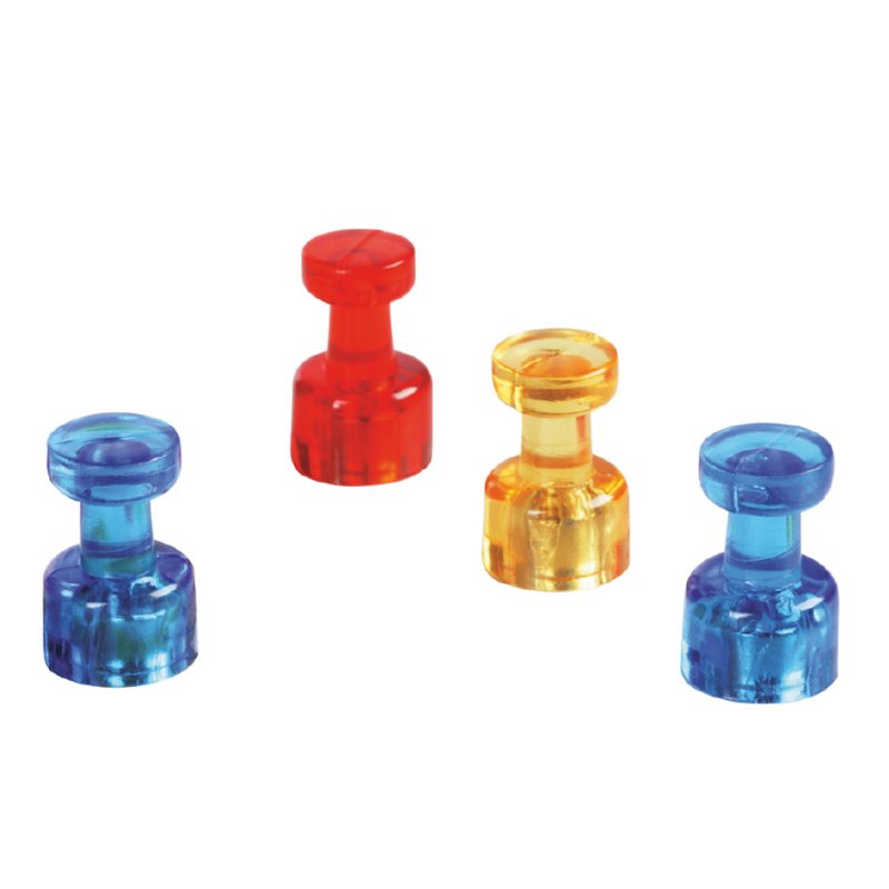 magnetoplan Porte-mémos magnétique, diamètre 11 mm, jaune, 4 pièces