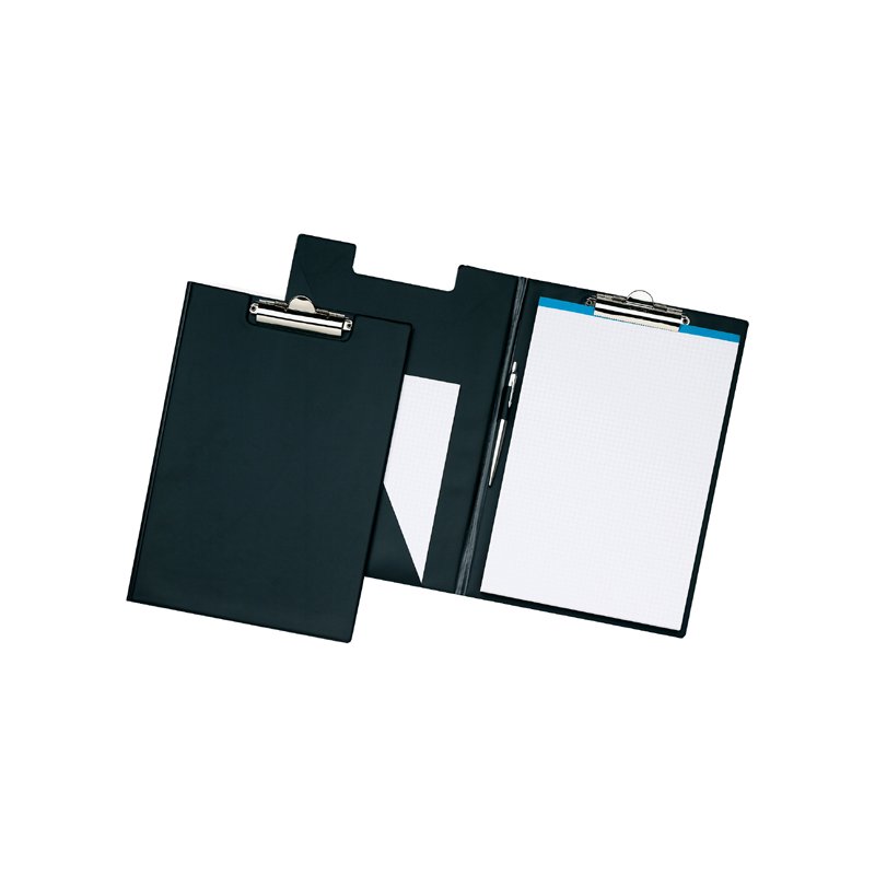Bantex writing folder A4, black, with pen holder