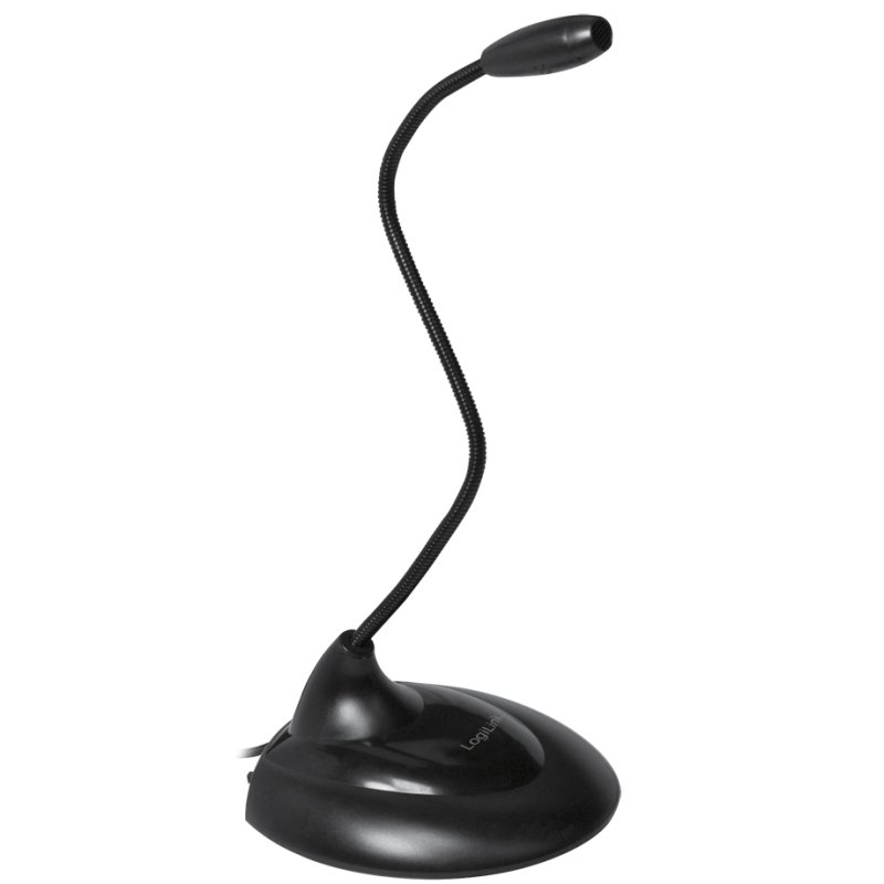LogiLink microphone stéréo avec support, connexion 3,5 mm, col de cygne