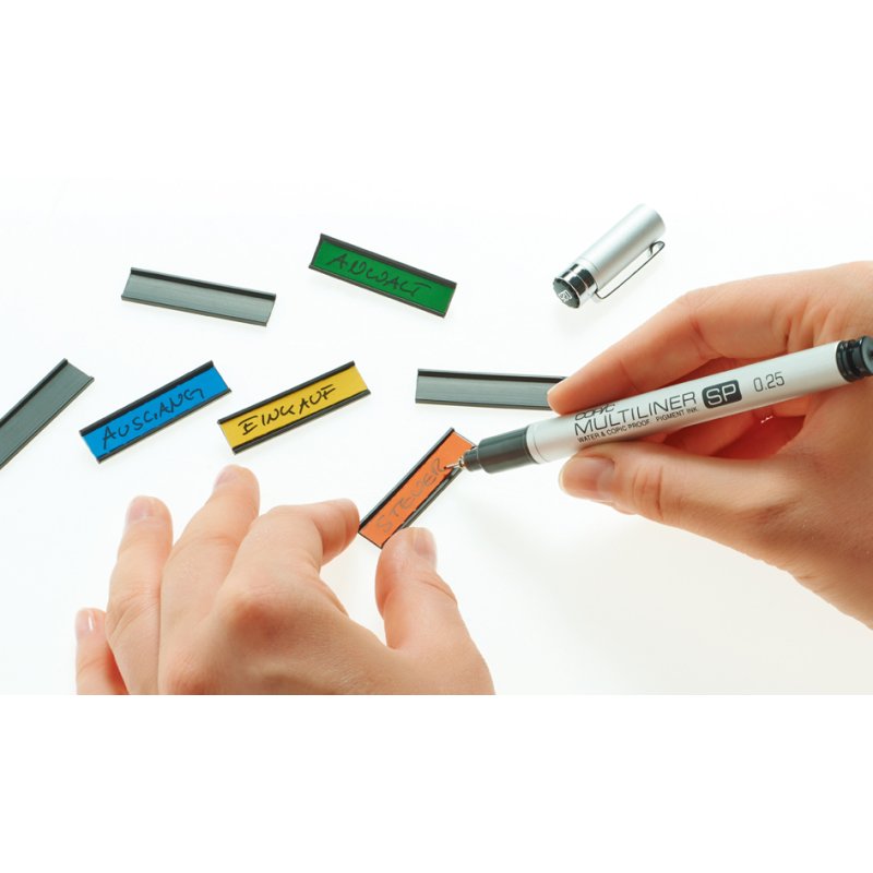 magnetoplan magnetoflex Profils en U, 50 × 10 mm, noir, 10 pièces