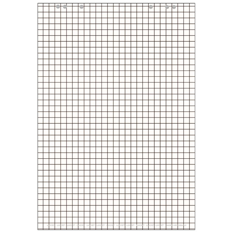 LANDRÉ flipchartblok, 20 vel, geruit, 650×980 mm