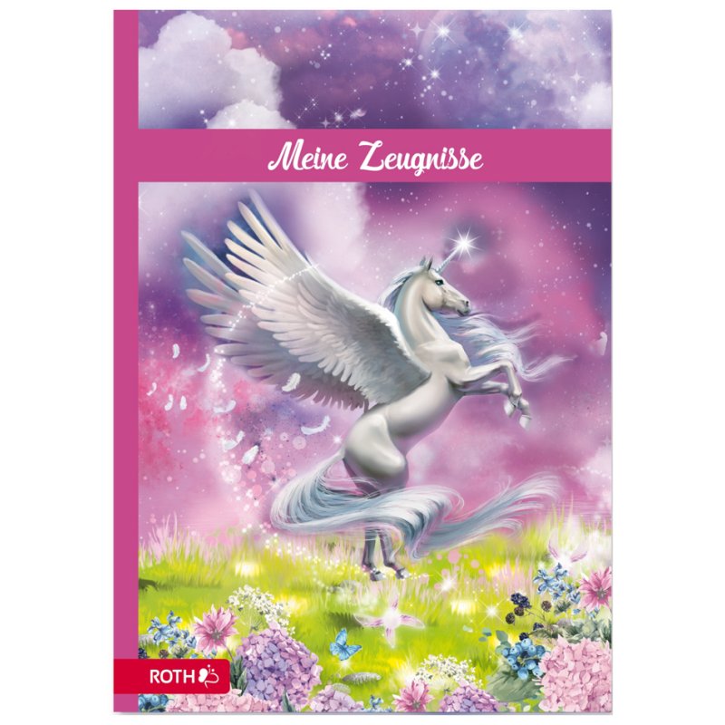 ROTH classeur de certificats Pegasus, A4, avec 10 pochettes PP, couverture matelassée