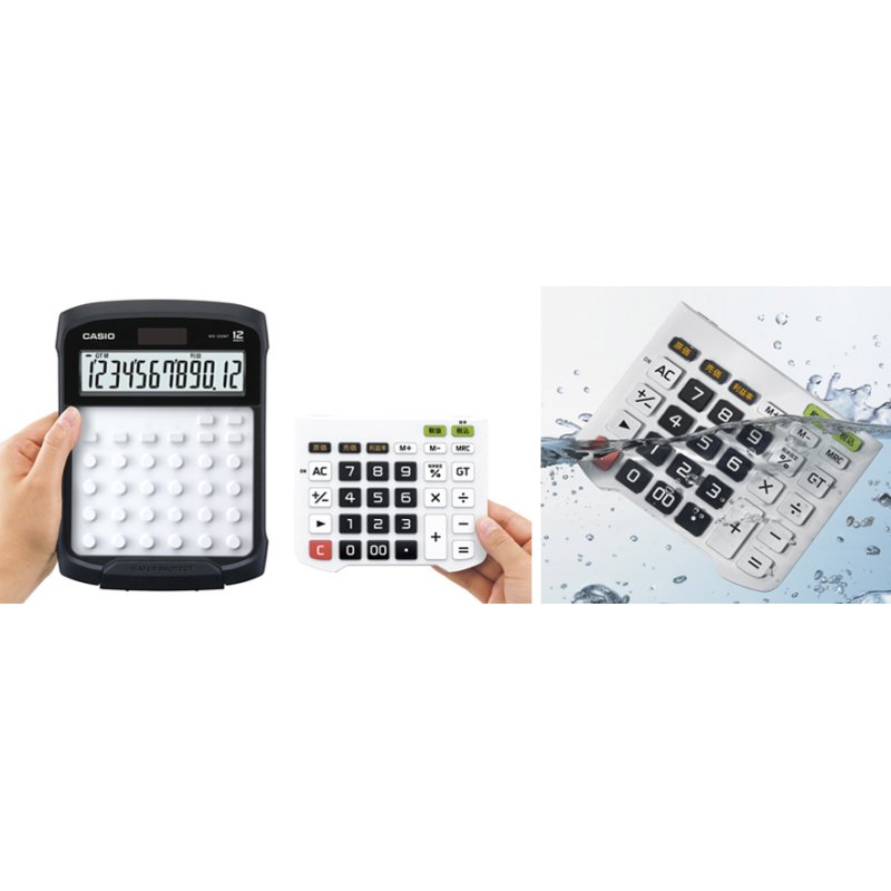CASIO calculatrice de table WD-320 MT, solaire/batterie, affichage 12 chiffres, noir/blanc