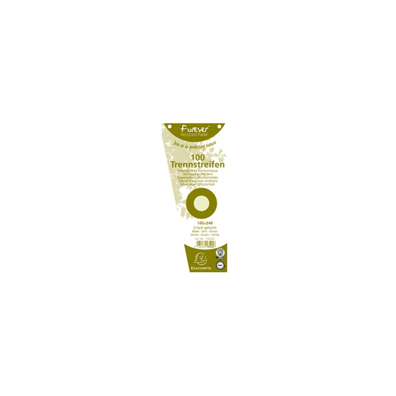 EXACOMPTA séparateurs trapézoïdaux carton, jaune, 240×105 mm, 100 pièces