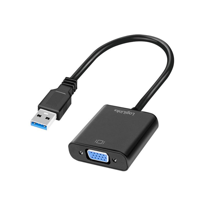 LogiLink USB 3.0 VGA video adapter, black, 1920×1080 px