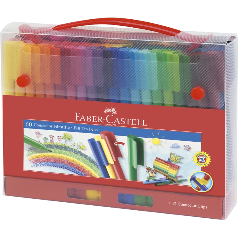F-C Faserm Connector Pen, 60 pieces, 2.0 mm, case