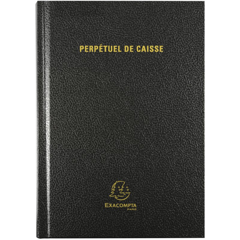 EXACOMPTA agenda caisse perpétuelle, 210 × 148 mm, noir, 384 pages